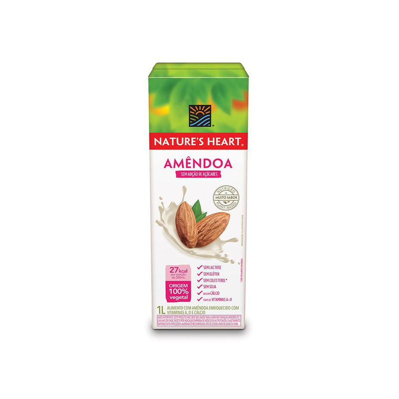 Bebida à Base De Amêndoa Natures Heart Caixa 1l