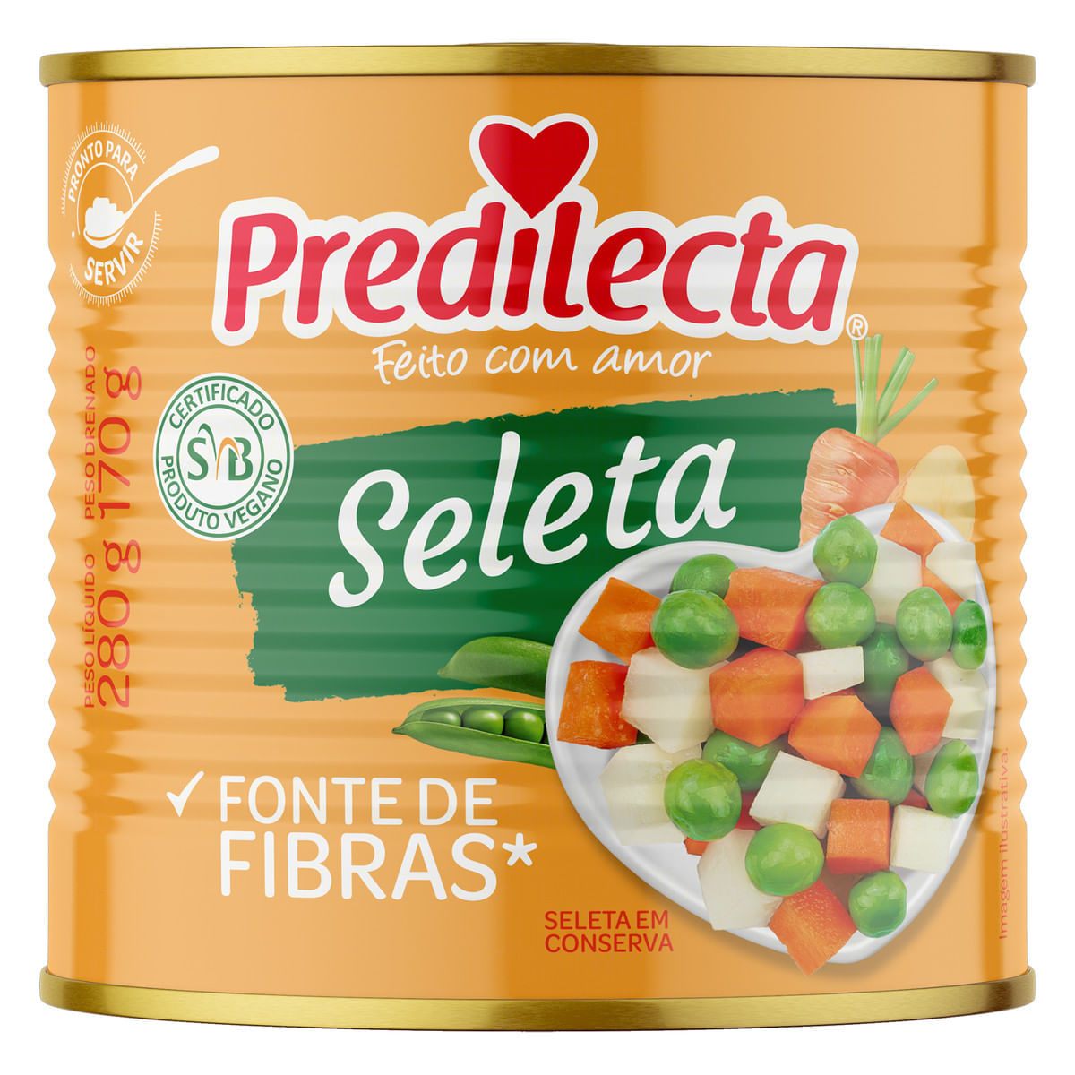 Seleta de Legumes em Conserva Predilecta Lata 170g