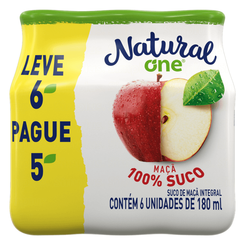 Pack-Suco-Integral-Maca-Refrigerado-Natural-One-Garrafa-180ml-Cada-Leve-6-Pague-5-Unidades