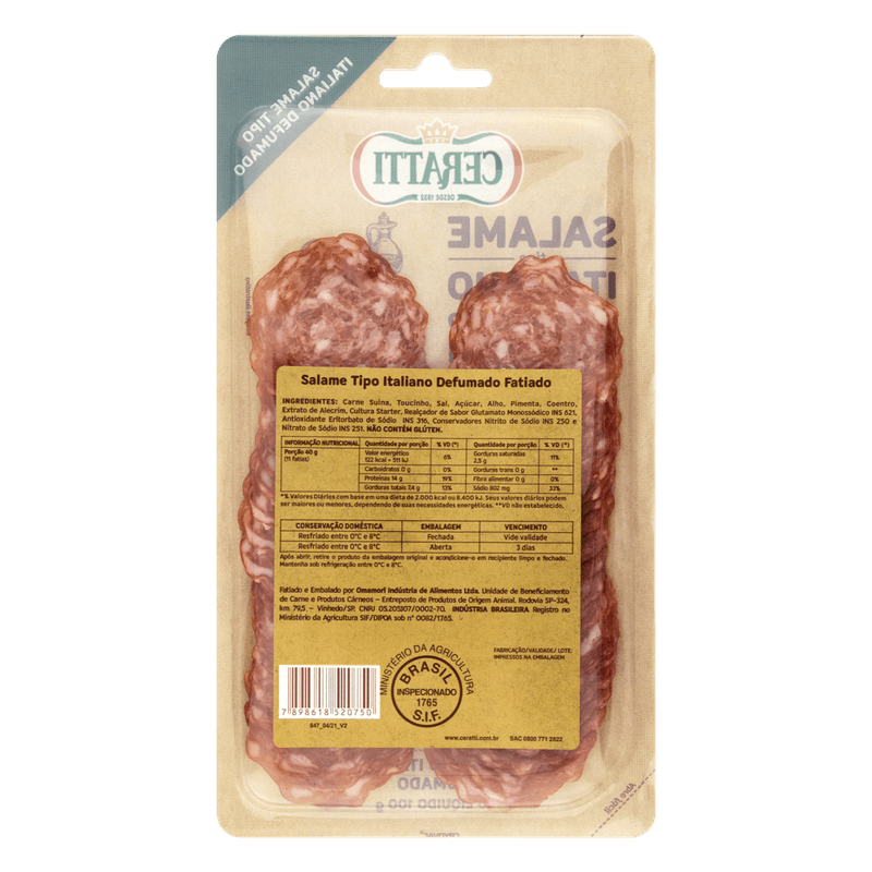 Salame-Italiano-Defumado-Fatiado-Ceratti-Cartela-100g