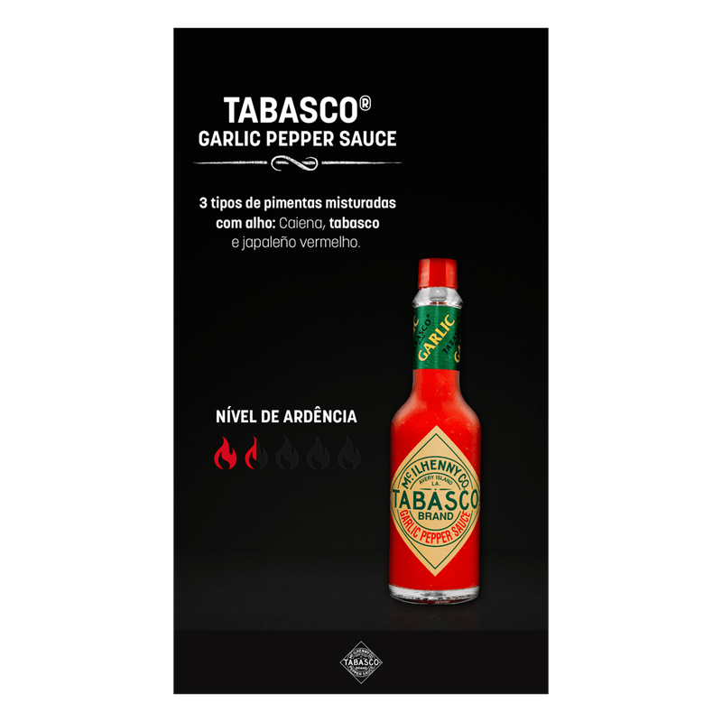 Molho-de-Pimenta-Vermelha-Suave-com-Alho-Tabasco-Vidro-60ml