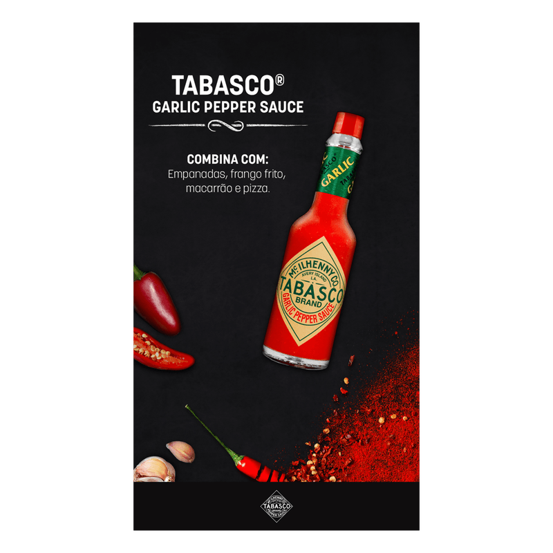 Molho-de-Pimenta-Vermelha-Suave-com-Alho-Tabasco-Vidro-60ml