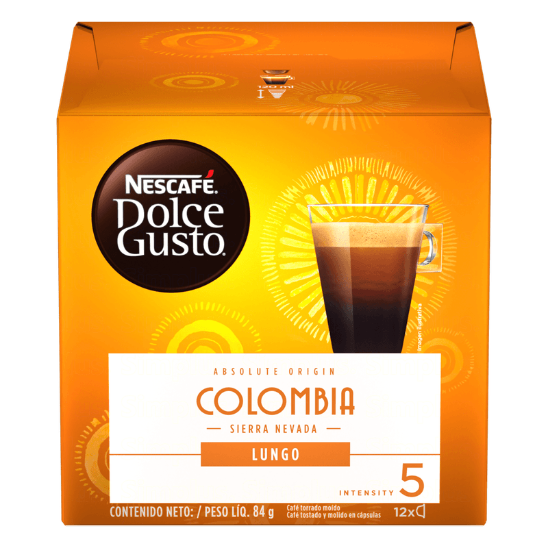 Cafe-em-Capsula-Torrado-e-Moido-Lungo-Colombia-Nescafe-Dolce-Gusto-Absolute-Origin-Caixa-84g-12-Unidades