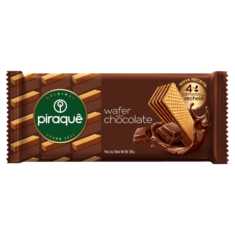Biscoito-Wafer-com-Recheio-de-Chocolate-Piraque-Pacote-100g