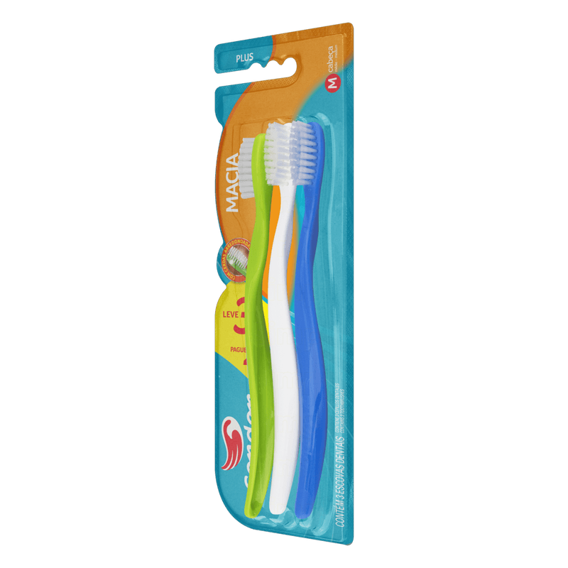 Escova-Dental-Macia-Condor-Plus-Cabeca-M-Leve-3-Pague-2-Unidades
