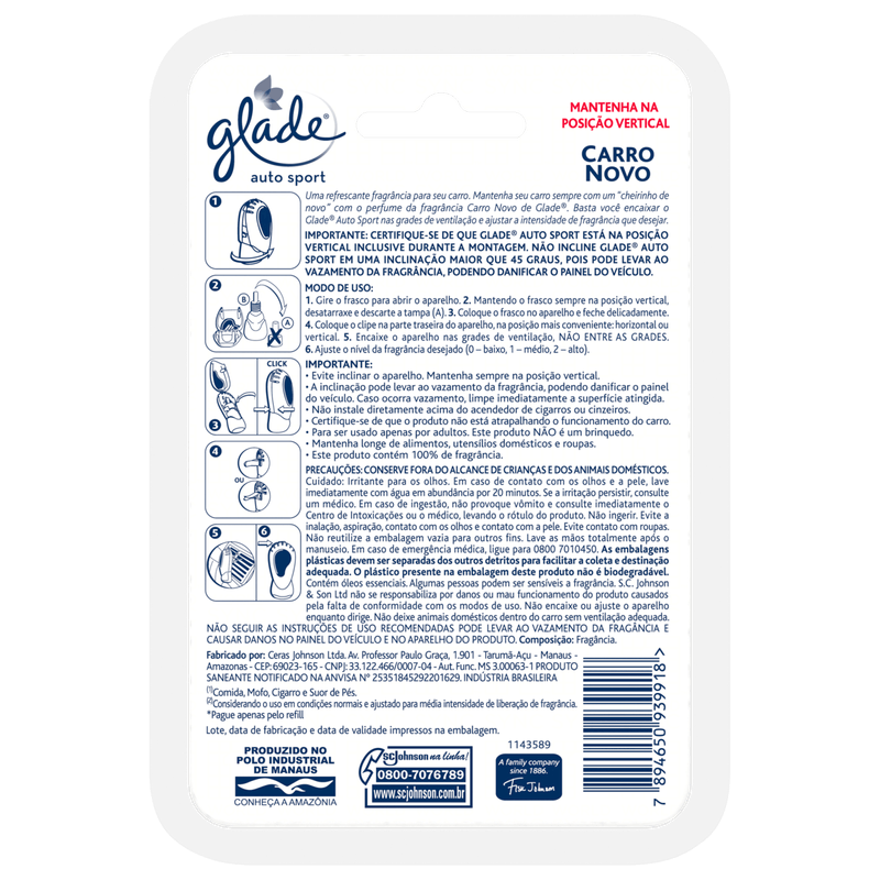 Odorizador-Automotivo-Carro-Novo-Glade-Auto-Sport-Blister-7ml-Gratis-Aparelho