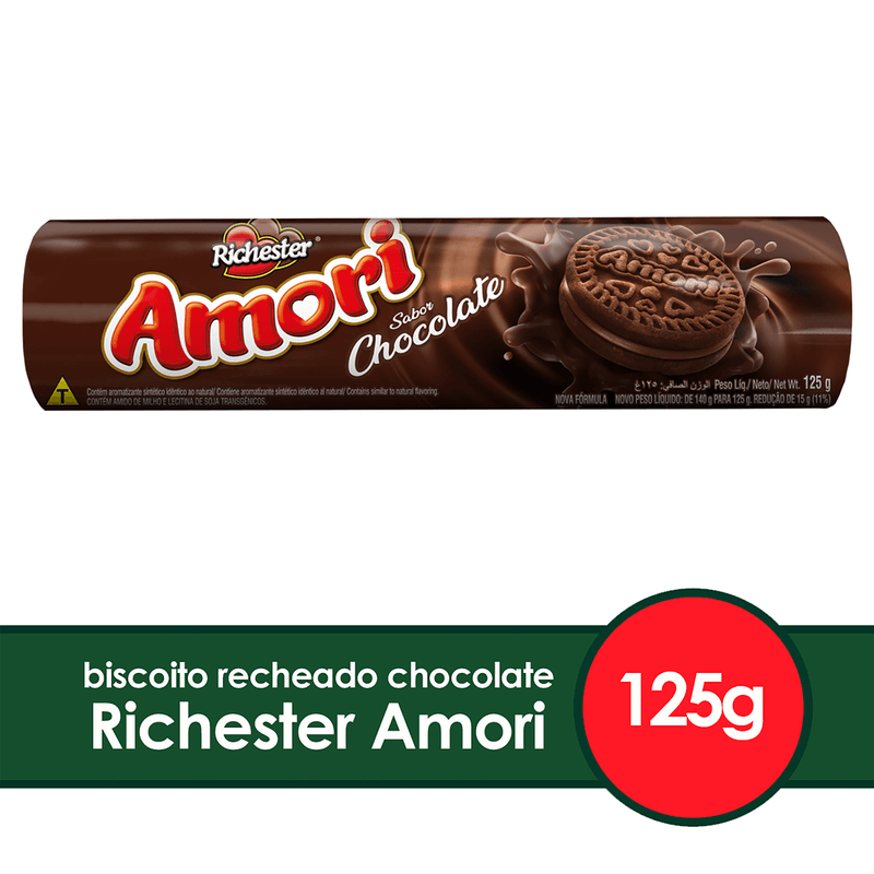 Biscoito-Chocolate-Recheio-Chocolate-Richester-Amori-Pacote-125g
