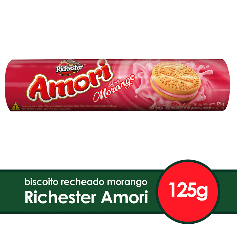 Biscoito-Recheio-Morango-Richester-Amori-Pacote-125g