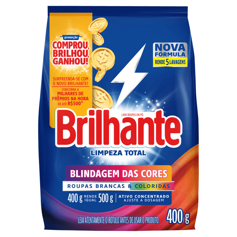 Lava-Roupas-Po-Roupas-Brancas-e-Coloridas-Brilhante-Limpeza-Total-Pacote-400g