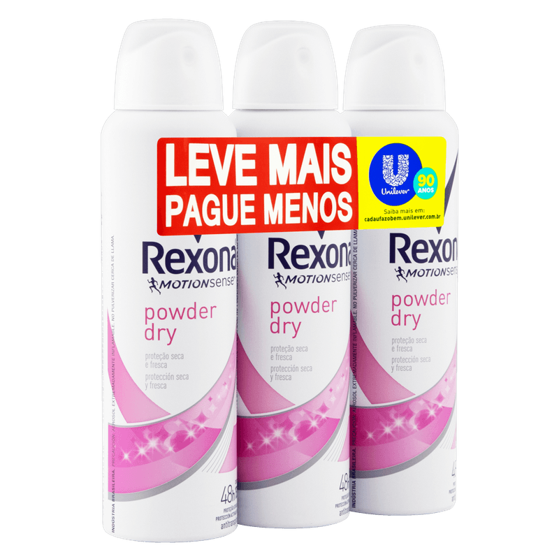 Pack-Antitranspirante-Aerossol-Powder-Dry-Rexona-Motionsense-3-Unidades-150ml-Cada-Leve-Mais-Pague-Menos