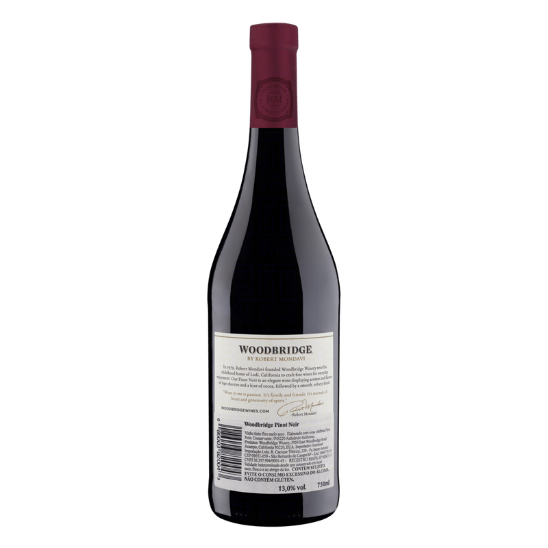 Vinho-Tinto-Meio-Seco-Americano-Pinot-Noir-Woodbridge-Robert-Mondavi-Garrafa-750ml