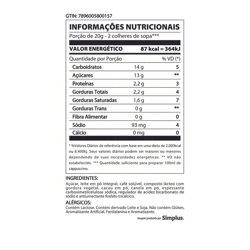 Cappuccino-Soluvel-Classic-3-Coracoes-Pote-200g