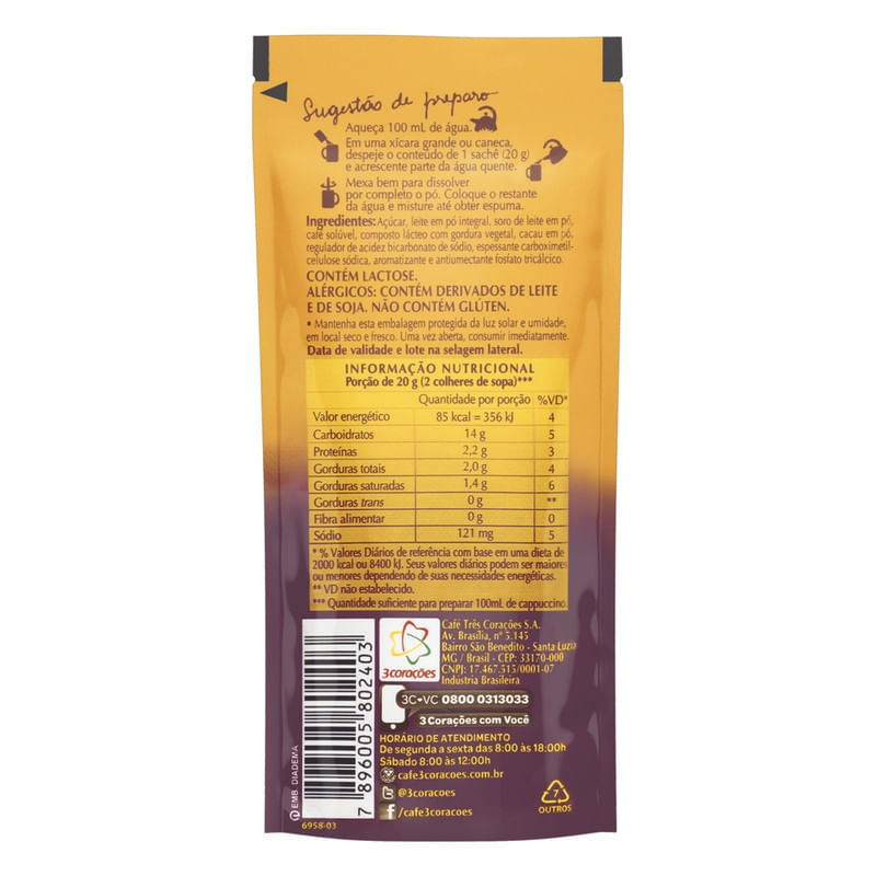 Cappuccino-Soluvel-Baunilha-3-Coracoes-Sache-20g