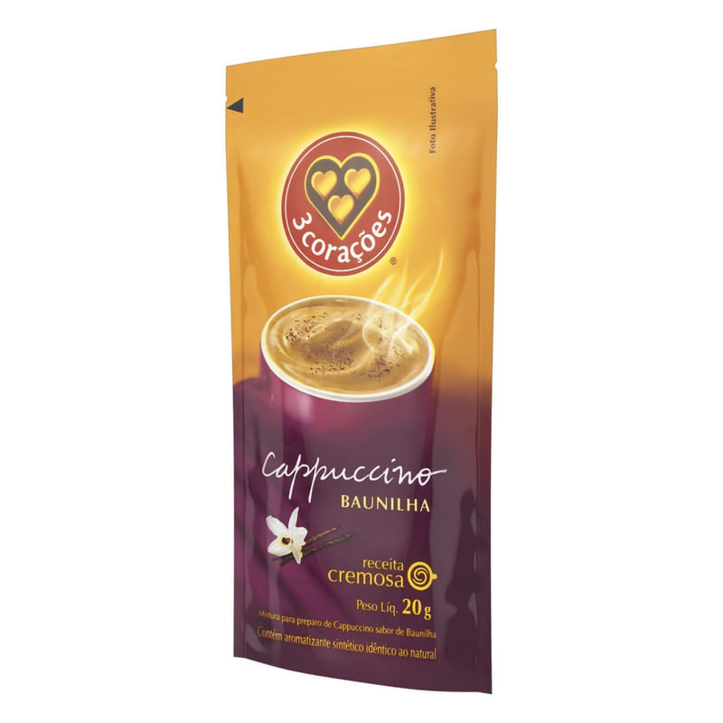 Cappuccino-Soluvel-Baunilha-3-Coracoes-Sache-20g