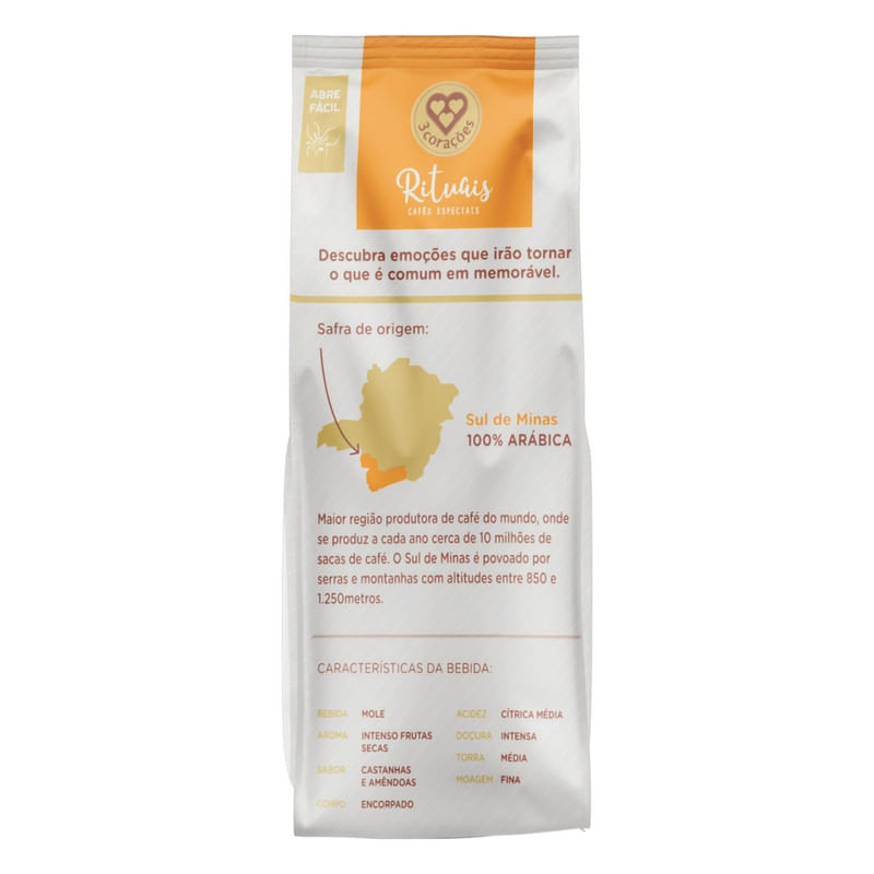 Cafe-Torrado-e-Moido-Sul-de-Minas-Pacote-3-Coracoes-Rituais-250g