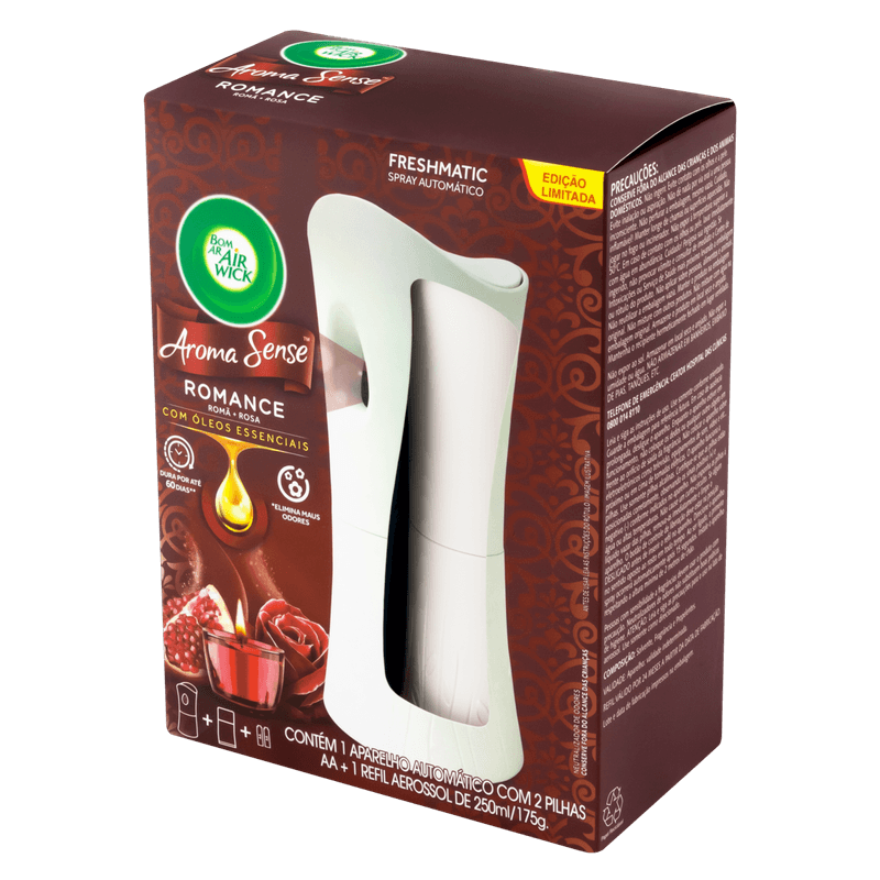 Neutralizador-de-Odores-Automatico-Bom-Ar-Air-Wick-Aroma-Sense-Edicao-Limitada-1-Aparelho---1-Refil-Aerossol-Romance-250ml