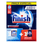 Kit-Detergente-em-Po-Power-Powder-Advanced-450g---Secante-Abrilhantador-para-Maquina-de-Lavar-Loucas-250ml-Finish-Caixa-2-Unidades