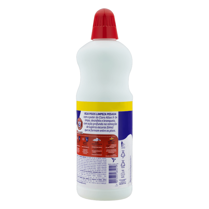 Limpador-e-Desinfetante-Limpeza-Pesada-para-Uso-Geral-Cloro-Ativo-Veja-X-14-Frasco-1l-Gratis-20--de-Desconto