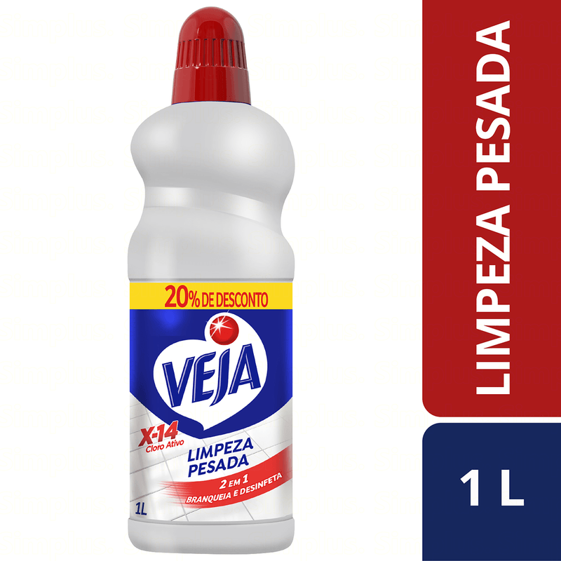 Limpador-e-Desinfetante-Limpeza-Pesada-para-Uso-Geral-Cloro-Ativo-Veja-X-14-Frasco-1l-Gratis-20--de-Desconto