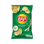 Batata-Frita-Lisa-Sour-Cream-Creme-Sabor-Cebola-Lay-s-Pacote-135g