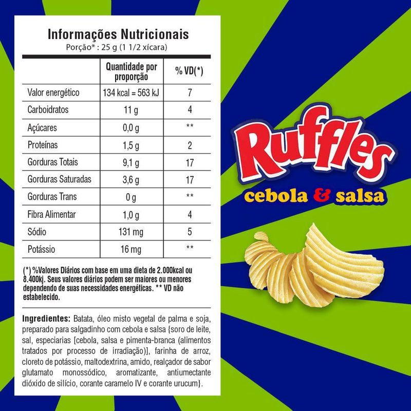 Batata-Chips-Ruffles-Cebola---Salsa-Elma-Chips-Pacote-115g