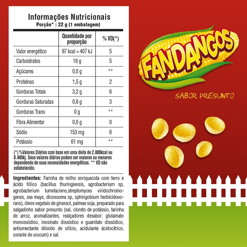 Salgadinho-De-Milho-Presunto-Elma-Chips-Fandangos-Pacote-45g