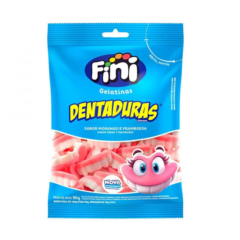 Bala-de-Gelatina-Morango-e-Framboesa-Dentaduras-Fini-100g