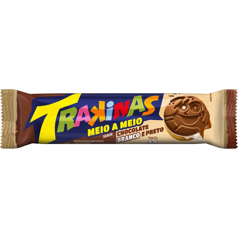 Biscoito-Trakinas-Meio-a-Meio-Recheado-de-Chocolate-Branco-e-Preto-Pacote-126g