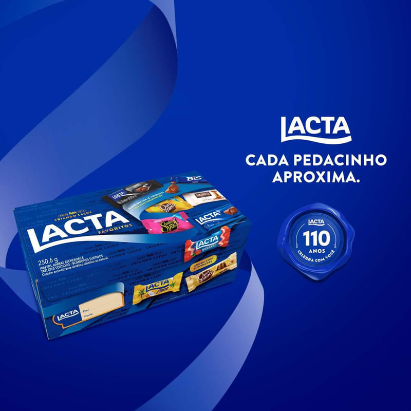 Caixa de bombom de chocolates Lacta Favoritos 250g