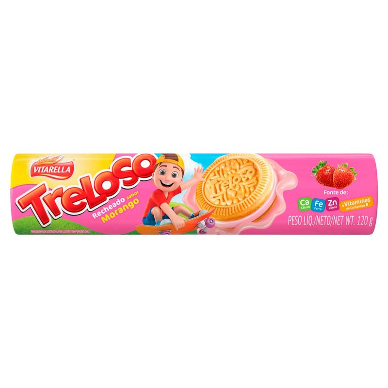 Biscoito-Recheado-de-Morango-Treloso-Vitarella-Pacote-120g