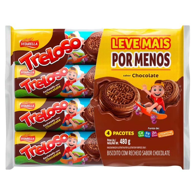 Biscoito-Recheado-de-Chocolate-Treloso-Vitarella-Pack-com-4-Unidades-de-480g-Cada