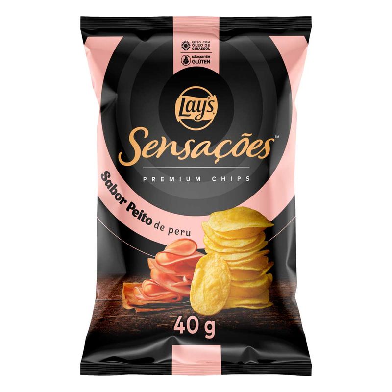 Batata-Frita-Lisa-Peito-de-Peru-Sensacoes-Lay-s-Pacote-40g