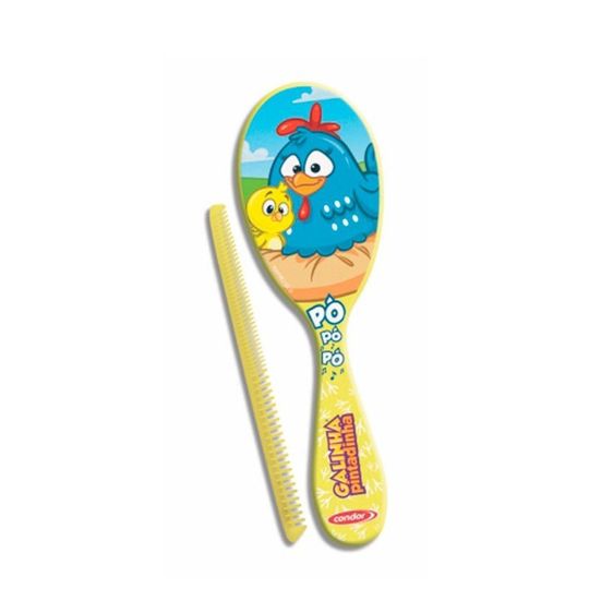 Kit-Escova-e-Pente-de-Cabelo-Galinha-Pintadinha-Item-Sortido-Condor