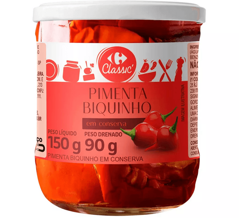 Pimenta-Biquinho-Carrefour-Classic-Vidro-90g