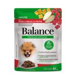 Racao-para-Caes-Adultos-Carne-ao-Molho-com-Frutas-Balance-Sache-85g