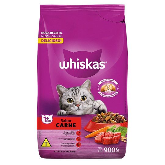 Racao-Seca-para-Gatos-Adultos-Carne-Whiskas-Pacote-900g