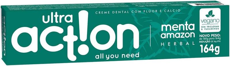 Creme-Dental-Vegano-Menta-Amazon-Herbal-Ultra-Action-164g