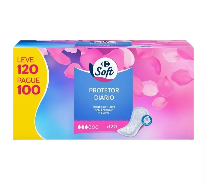 Absorvente-Carrefour-Soft-Leve-120-Pague-100-Unidades