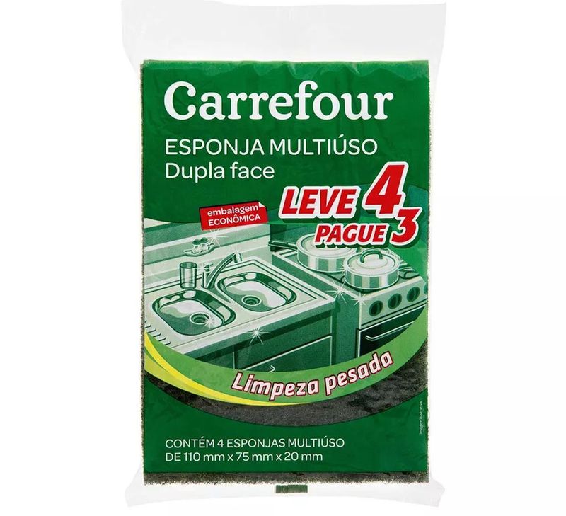 Esponja-Multiuso-Dupla-Face-Carrefour-Leve-4-Pague-3-Unidades