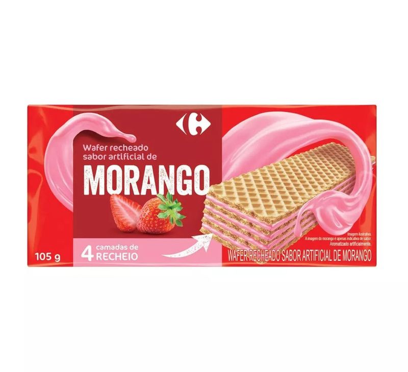 Biscoito-Wafer-Morango-Carrefour-Pacote-105g