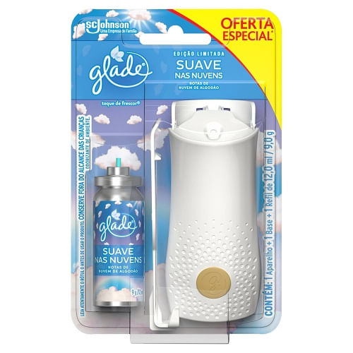 Purificador-de-Ar-Suave-nas-Nuvens-Glade-Cartela-com-Aparelho-Automatico---Refil