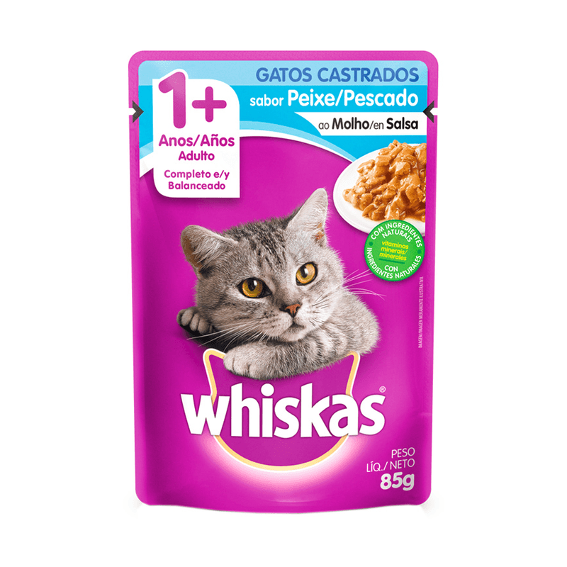 Racao-para-Gato-Adulto-Castrado-Peixe-ao-Molho-Whiskas-85g