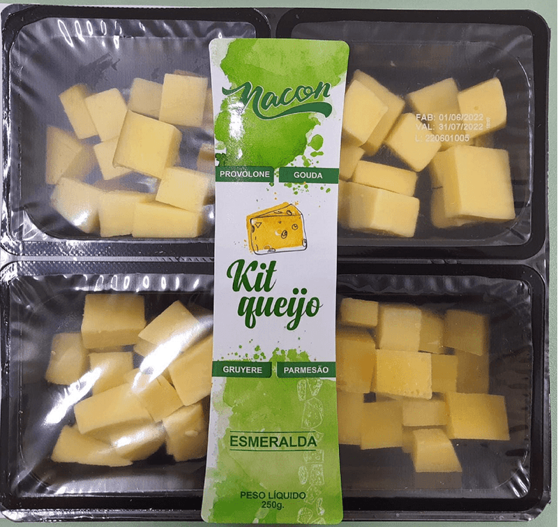Queijo-Provolone---Queijo-Gouda---Queijo-Gruyer---Queijo-Parmesao-Esmeralda-Nacon-Kit-com-4-Tipos-de-Queijo-250g