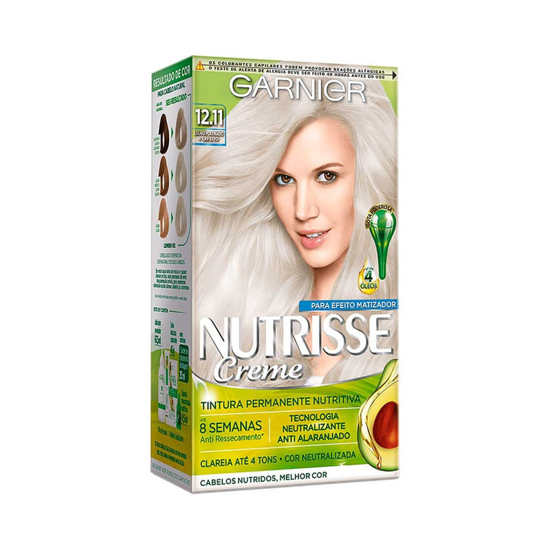 Tinta-Capilar-Louro-Platinado-Perfeito-12.11-Nutrisse-Creme-Garnier