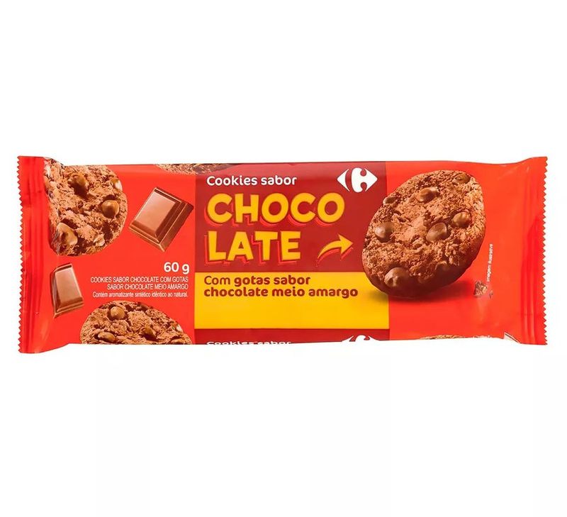 Cookie-de-Chocolate-Carrefour-Pacote-60g