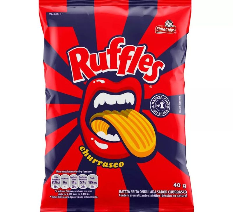 Batata-Frita-Ondulada-Churrasco-Elma-Chips-Ruffles-Pacote-40g