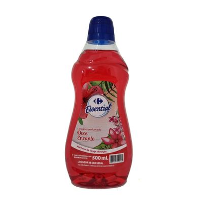 Limpador-Perfumado-Doce-Encanto-Vermelho-Carrefour-Essential-Frasco-500ml