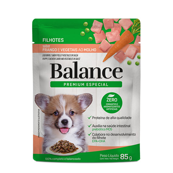 Racao-Umida-para-Caes-Filhotes-Frango-e-Vegetais-ao-Molho-Balance-Sache-85g