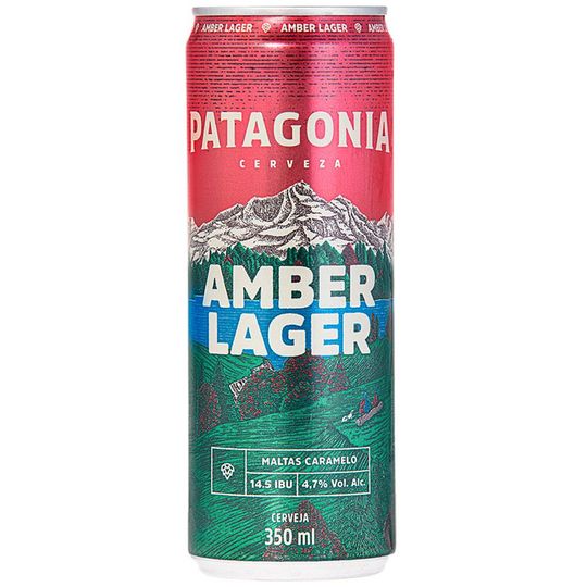 Cerveja Amber Lager Patagonia Lata Pack Com 8 Unidades De 350ml Cada