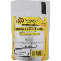 Copo-Plastico-Descartavel-50ml-Branco-Minaplast-Pacote-com-50-Unidades